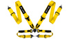Racing seat belts Slide V2 Quick YELLOW 4P 3"
