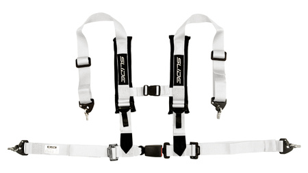 Racing seat belts Slide V2 WHITE 4P 2" E4