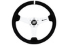 Steering wheel SLIDE 350mm offset:20mm Suede White