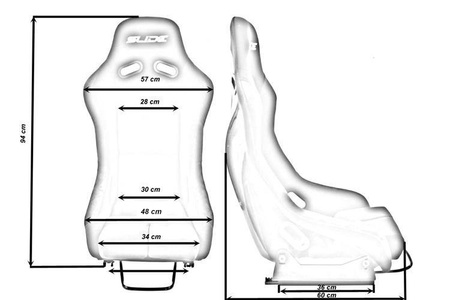 Racing seat SLIDE R1 material Black M