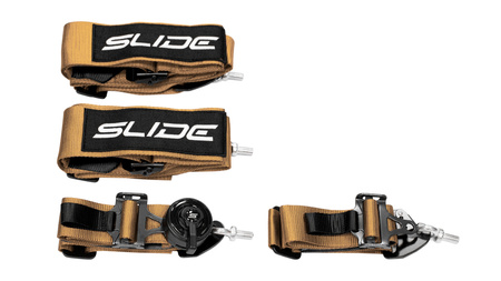 Racing seat belts Slide V2 Quick GOLD 4P 3"