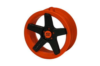 Pendant Slide Rim 06 Red-Black 70mm Christmas Bauble Keyring