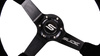 Kierownica SLIDE 350mm offset:90mm Zamsz Black