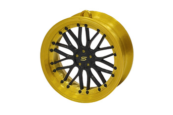 Pendant Slide Rim 11 Gold-Black 70mm Christmas Bauble Keyring