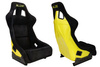 Fotel sportowy SLIDE KS2 Premium Black Welur & Yellow Glitter