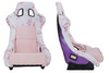 Racing seat SLIDE KS2 Premium Light Pink & Grafic Welur Gradient Glitter