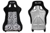 Racing seat SLIDE KS2 Premium Black & Zebra Suede Silver Glitter