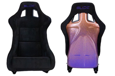 Racing seat SLIDE KS2 Premium Black Welur & Gradient Glitter