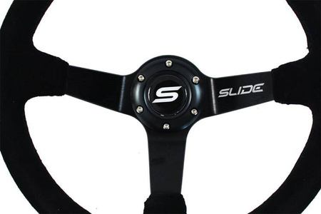 Steering wheel SLIDE 350mm offset:90mm Suede Black