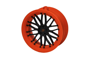 Pendant Slide Rim 11 Red-Black 70mm Christmas Bauble Keyring