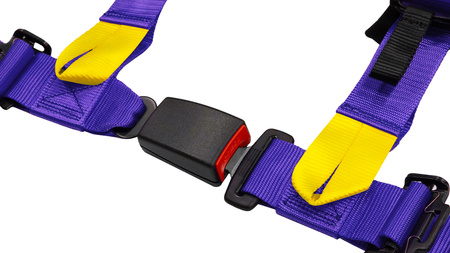 Racing seat belts Slide V2 PURPLE 4P 2" E4