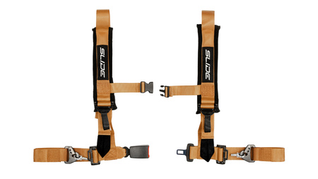 Racing seat belts Slide V2 GOLD 4P 2" E4