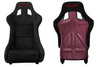 Racing seat SLIDE KS2 Premium Black Suede Red Glitter