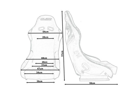 Racing seat SLIDE RS suede Black S