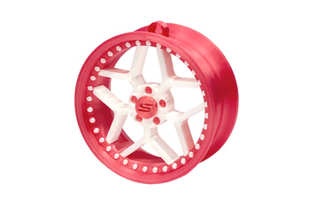 Pendant Slide Rim 08 Pink-White 70mm Christmas Bauble Keyring