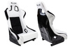Fotel sportowy SLIDE KS2 Premium White & Black Welur Carbon Glitter