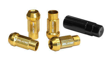 Forged wheel lug nuts SLIDE JDM Steel M12x1.25 Gold ​