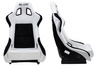 Fotel sportowy SLIDE KS2 Premium White & Black Welur Carbon Glitter