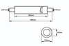 Center Muffler 57mm SLIDE RS 304SS 350mm