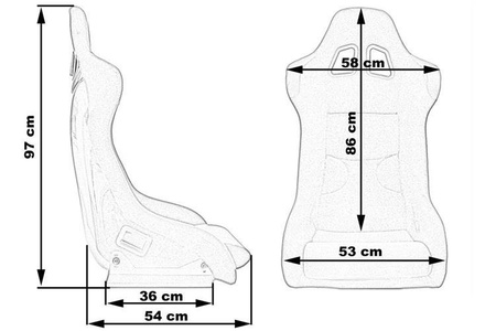 Racing seat SLIDE KS2 BLACK