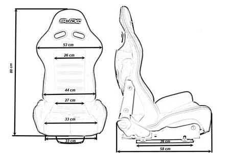 Racing seat SLIDE X3 carbon Black S