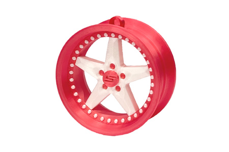 Zawieszka Slide Felga 09 Pink-White 70mm Brelok Bombka Świąteczna