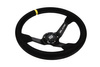 Steering wheel SLIDE 350mm offset:90mm Suede Yellow Strip