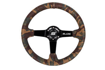 Kierownica SLIDE 350mm offset:80mm Zamsz Camo