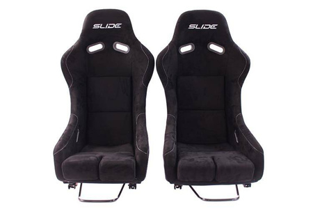 Racing seat SLIDE RS suede Black L