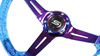 Steering wheel SLIDE 350mm offset:70mm NeoChrome Acrylic Blue