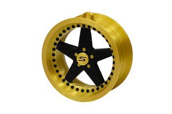 Pendant Slide Rim 09 Gold-Black 70mm Christmas Bauble Keyring