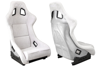 Racing seat SLIDE KS2 Premium Light Grey Suede Silver Glitter