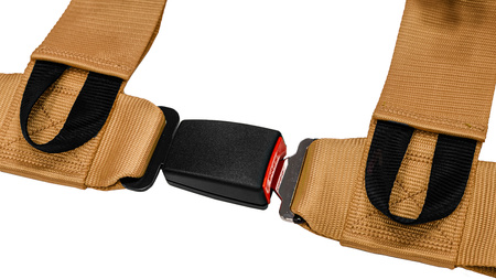 Racing seat belts Slide V2 GOLD 4P 3" E4