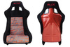 Racing seat SLIDE KS2 Premium Black Personal Words Welur & Red Glitter
