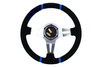 Steering wheel SLIDE 350mm offset:90mm Leather Blue