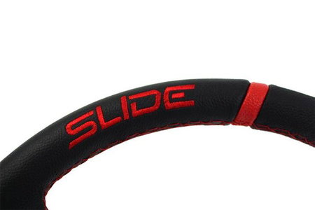 Steering wheel SLIDE 350mm offset:90mm Leather Red