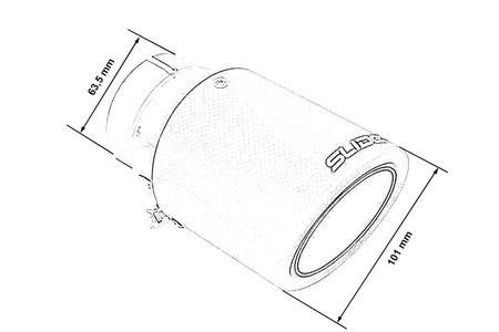 Exhaust Pipe 101mm enter 63,5mm SLIDE