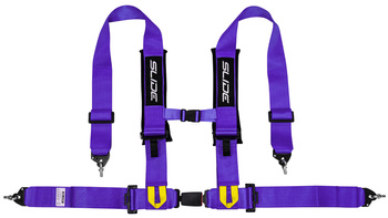 Racing seat belts Slide V2 PURPLE 4P 3" E4