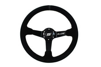 Steering wheel SLIDE 350mm offset:90mm Suede Black