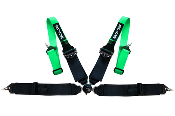 Racing seat belts Slide Quick 4p 3" Green-Black