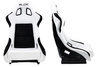 Fotel sportowy SLIDE KS2 Premium White & Black Welur Carbon Glitter
