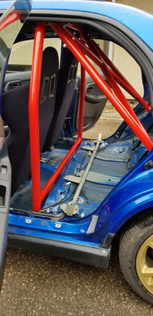 Bolt-in Half Roll Cage Renault Clio 2 Sport White