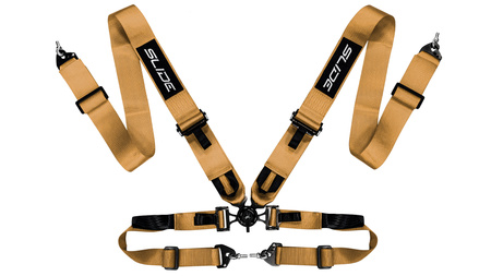 Racing seat belts Slide V2 Quick GOLD 4P 3"