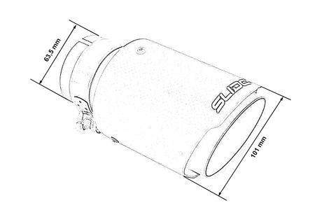 Exhaust Pipe 101mm enter 63,5mm SLIDE