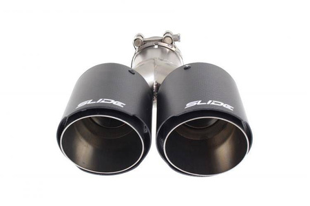 Double Exhaust Pipe 89mm enter 63,5mm SLIDE