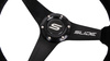 Steering wheel SLIDE 350mm offset:20mm Suede Black