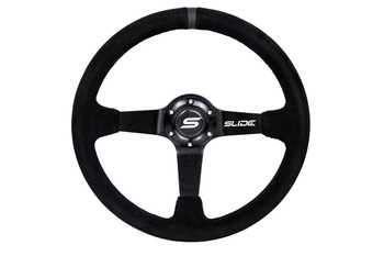 Steering wheel SLIDE 350mm offset:90mm Suede Black