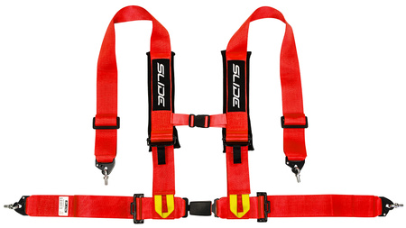Pasy sportowe Slide V2 Czerwone 4P 3" E4