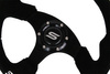 Kierownica SLIDE 320mm offset:20mm Zamsz Black