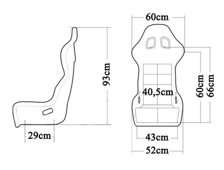 Fotel sportowy Slide RTS FIA Zamsz Czarny